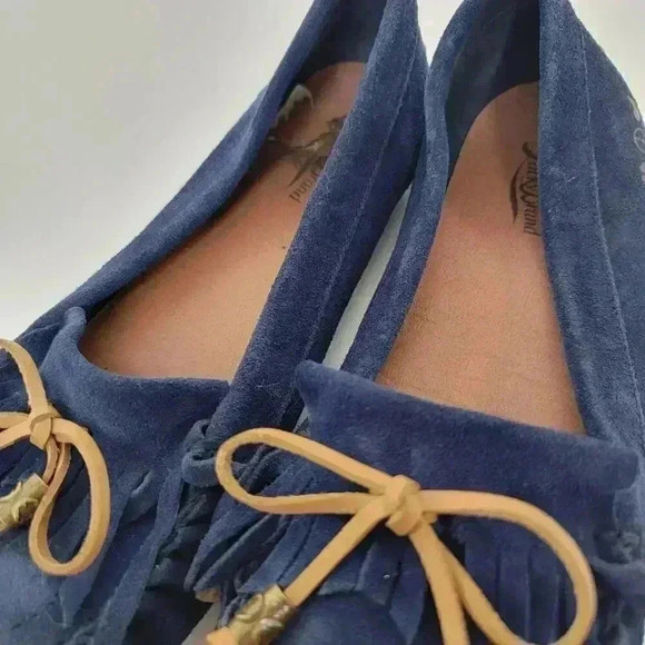 Lucky Brand Aunee Blue Suede Driving Mocassins - 10 - Picture 10 of 10